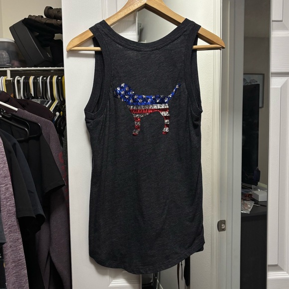 Vintage PINK sequin dog tank top - Picture 2 of 4